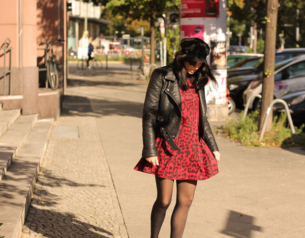 leopard-print-red-and-black-dress