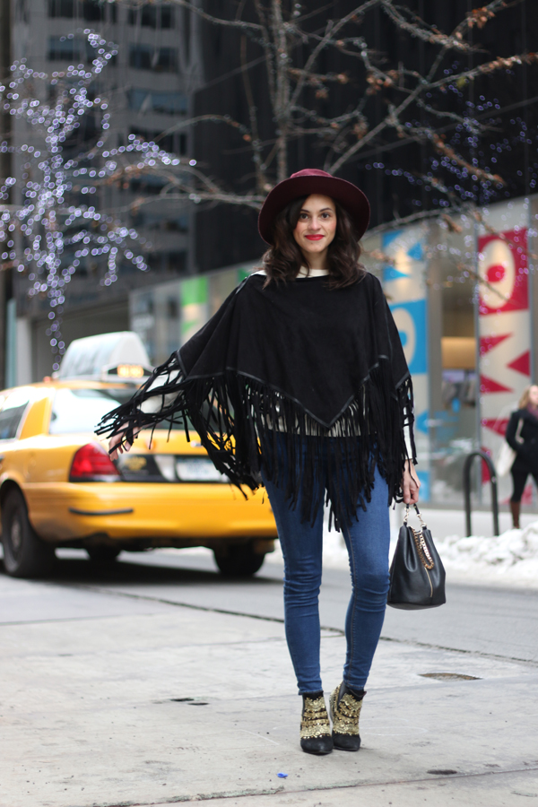 NYC Outfit – Stella Nova black leather cape
