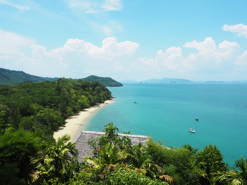 view from hilltop reserve at six senses koh yao noi thailand