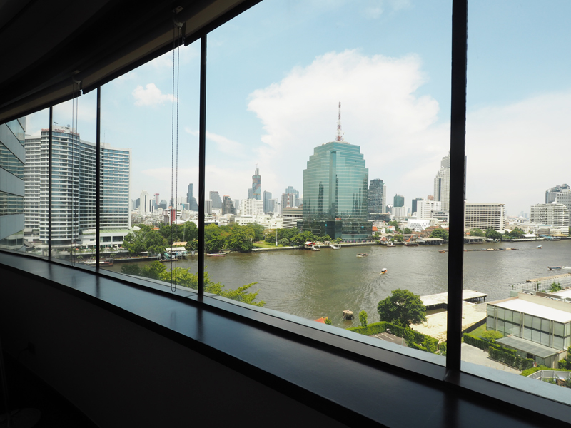 room view over Chaya river Bangkok Hilton Riverside Millennium hotel