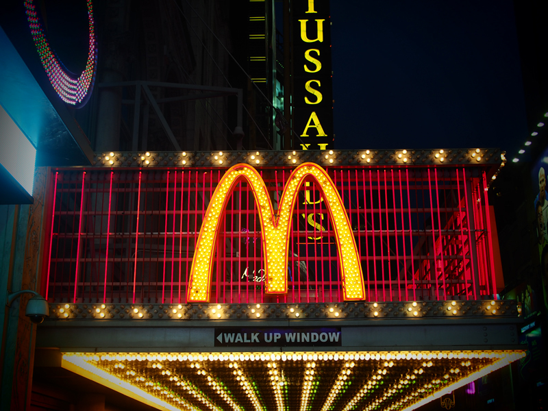 Mc Donalds Time Square through the Olympus PEN E-PL7 art filter