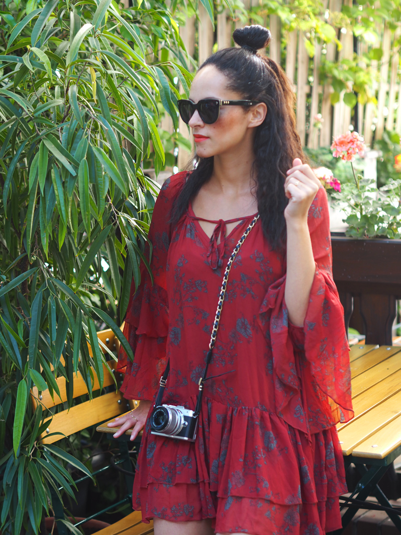 ootd Red dress from Free People
