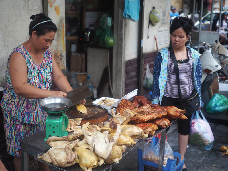 Pictures Hanoi old quarter street vendor meat