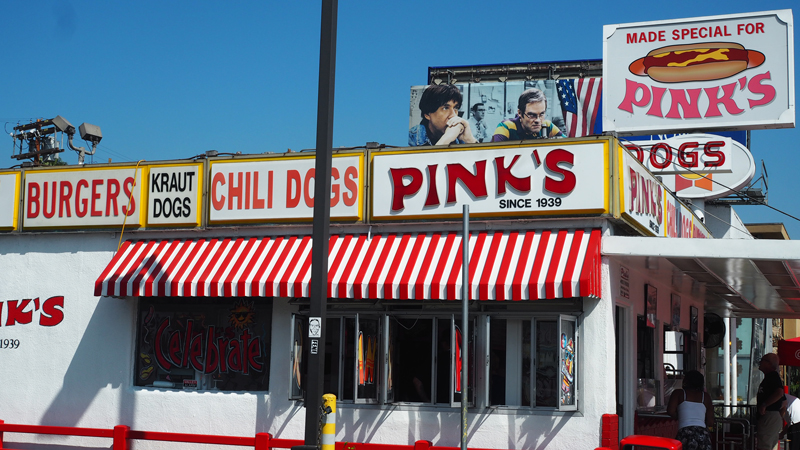 Pink's hotdogs Melrose Avenue
