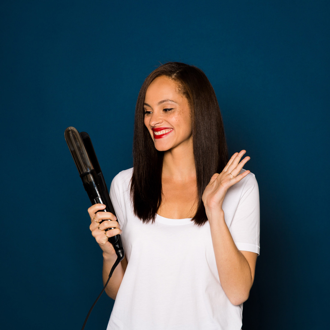 Straightening my hair with Babyliss Pure steam ST495E & Iconic brush