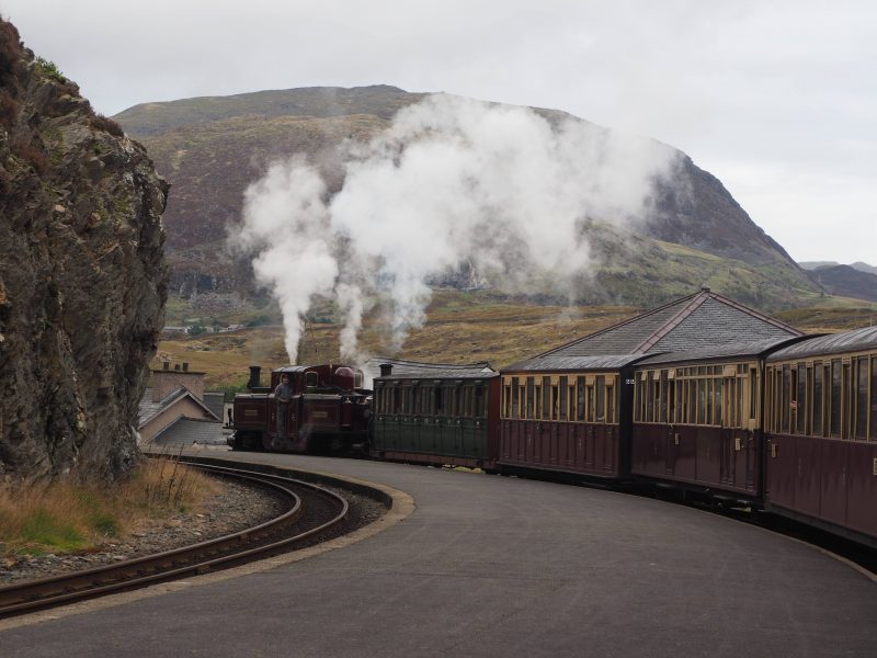 Steam train porthmadog highland railway