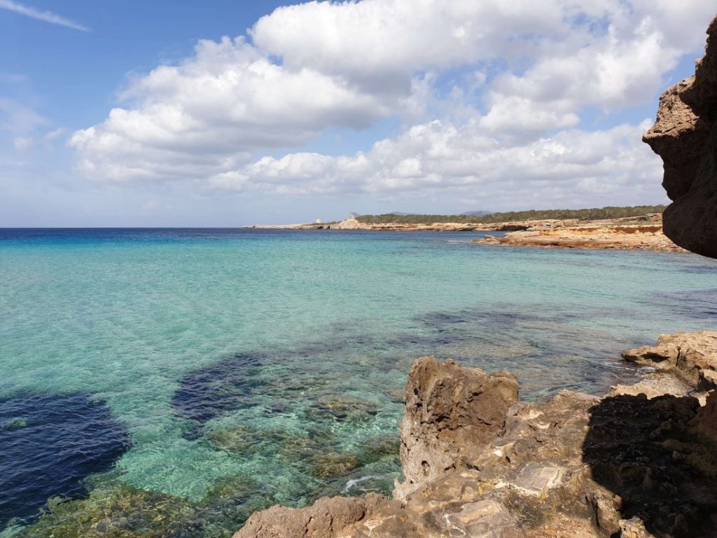 Quiet beaches of Ibiza Cala Comte