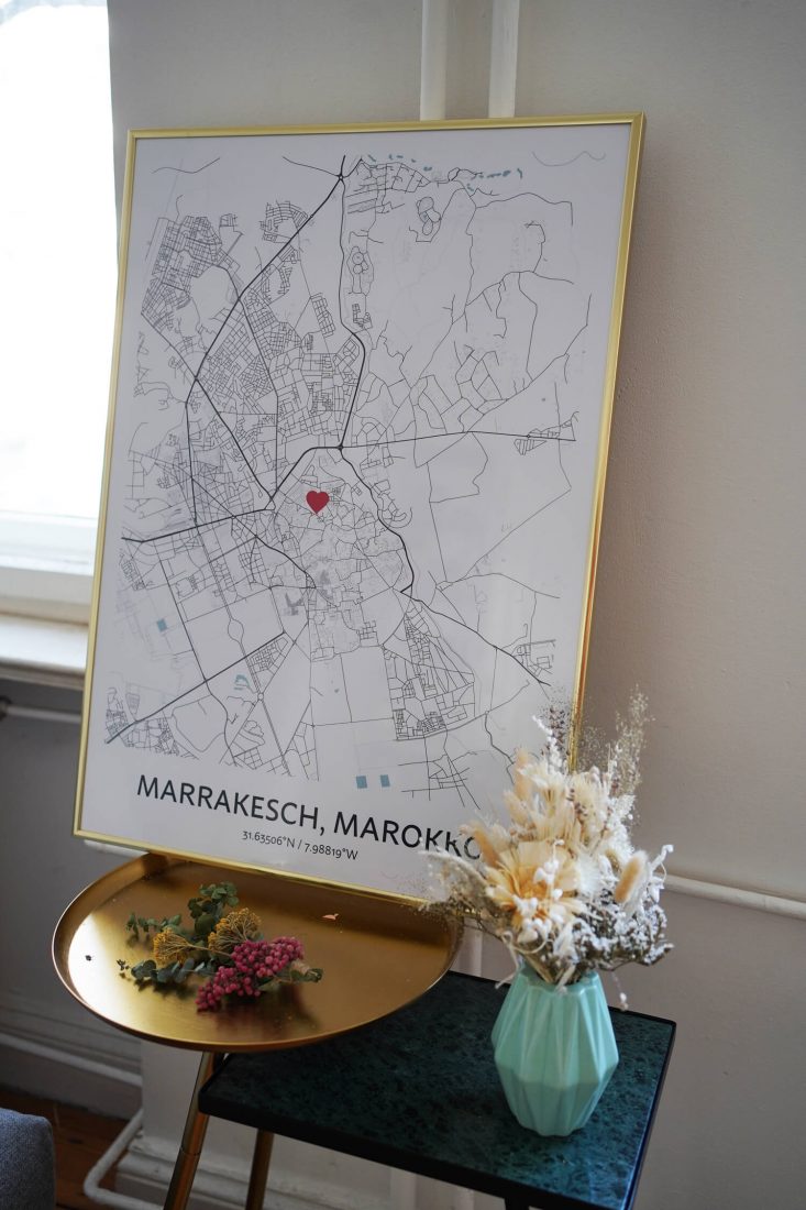 Gift idea for travelers – Personalized city map