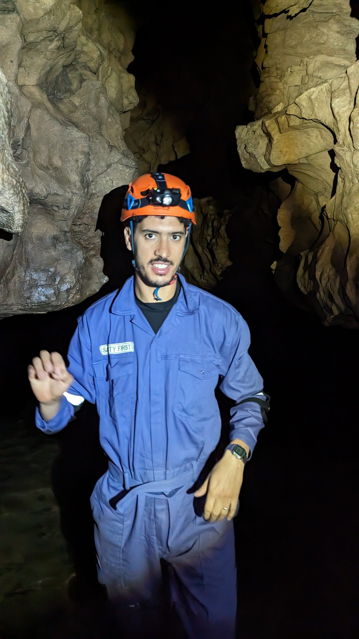 Travel influencer caving Meghalaya India