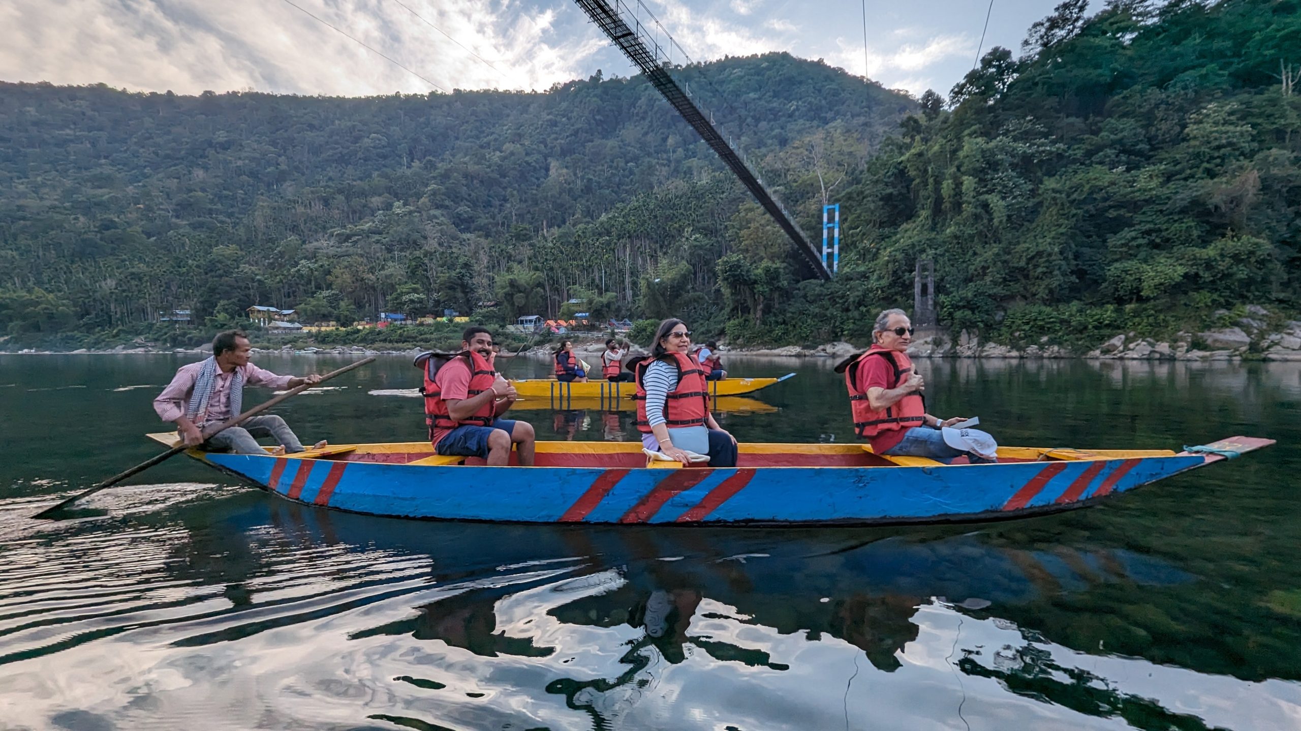 Tourist in Meghalaya on a boat