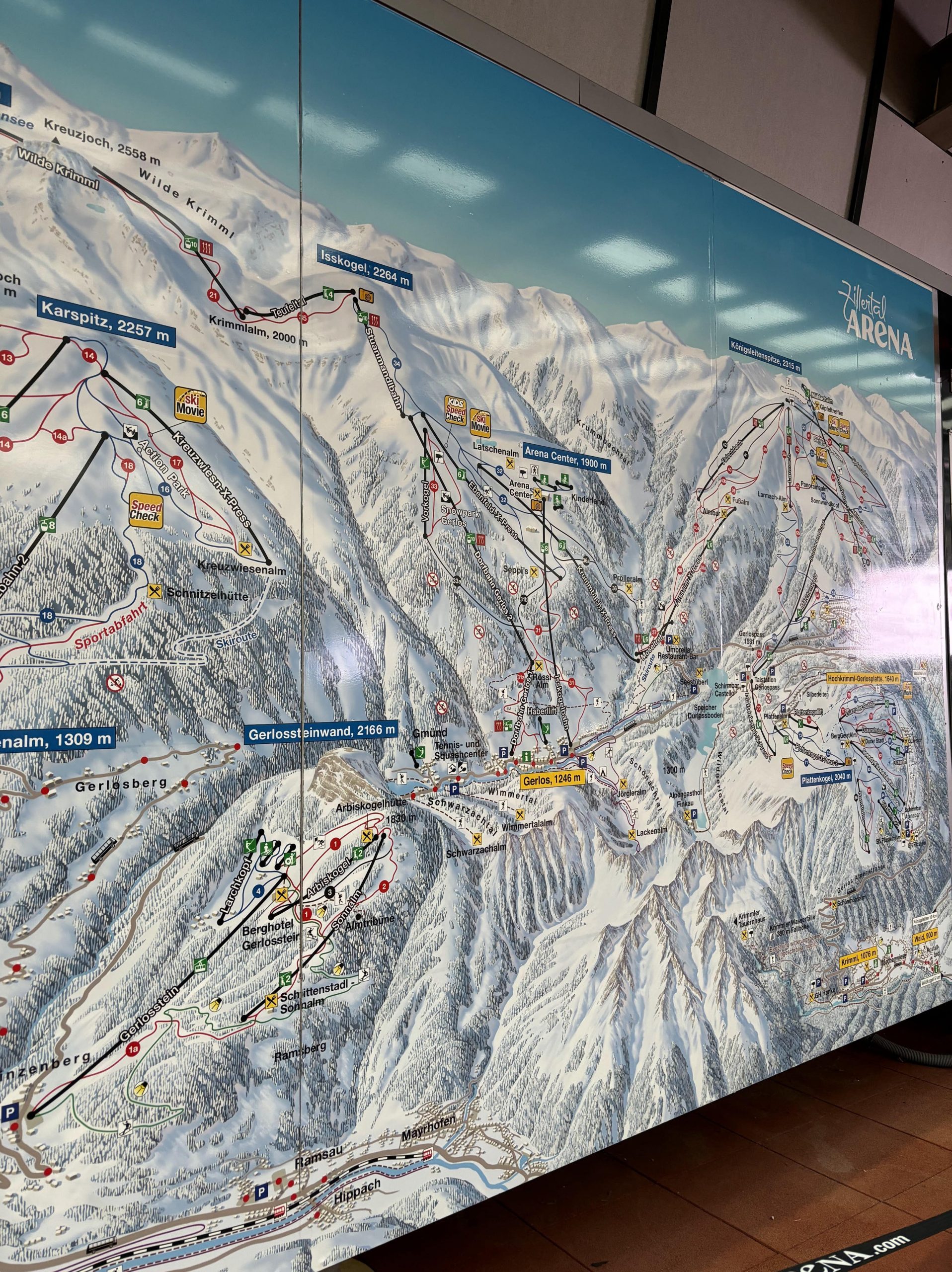 map Zillertal Arena