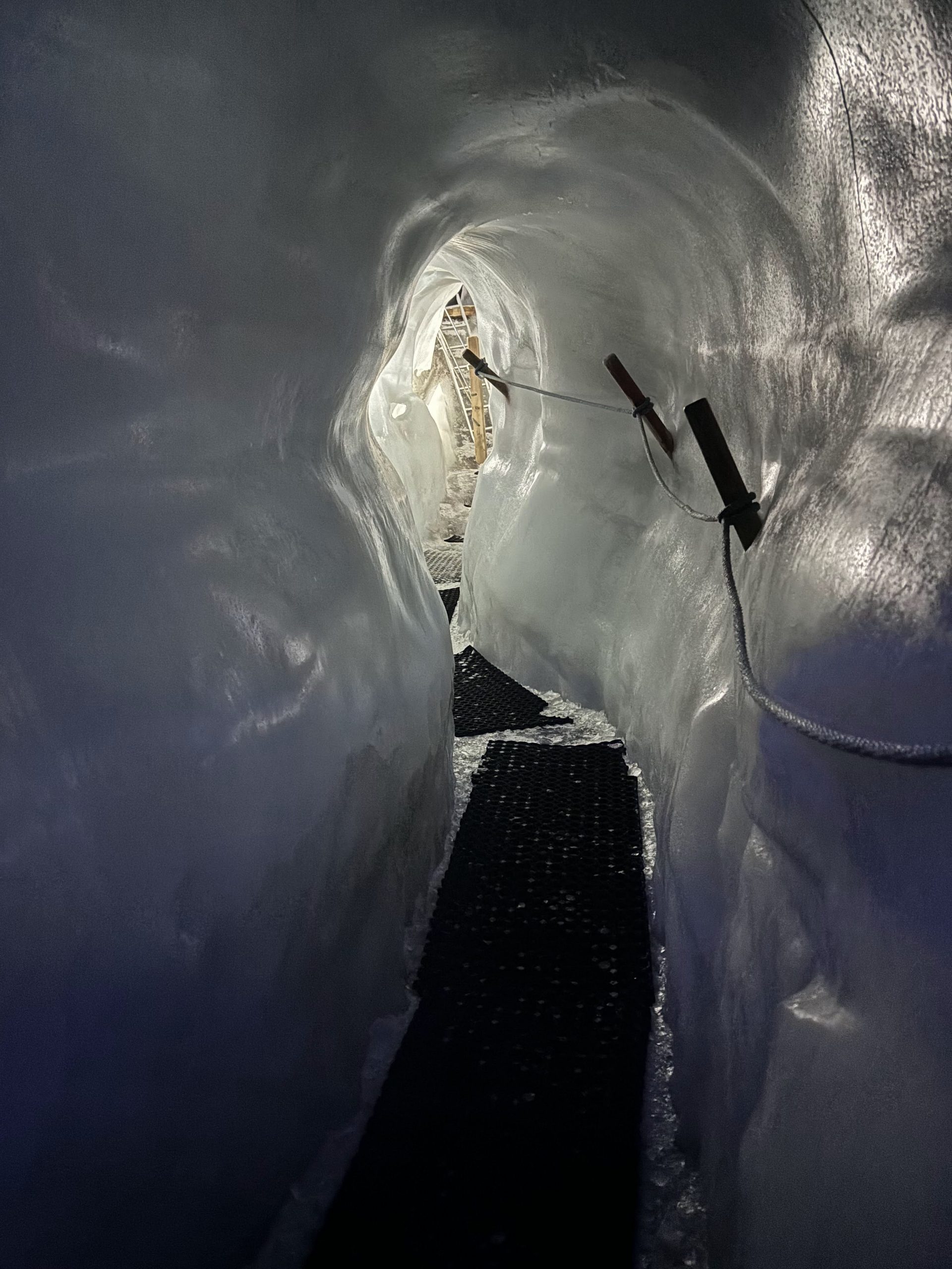Natural Ice Cave at Eis Palast at Hintertux Glacier